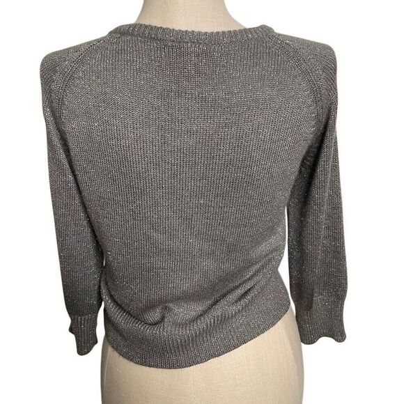 Sundance Womens Silk Angora Blend Cardigan M 3/4 Sleeve Shimmer Holiday Formal - Picture 2 of 5